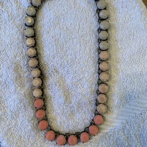 Elegant Pink and White ombré Necklace EUC